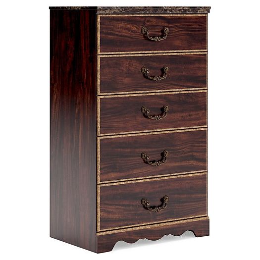 Signature Design by Ashley® Glosmount Five Drawer Chest at   Contempo Furniture  Contempo Furniture Glosmount Five Drawer Chest Signature Design by Ashley®.