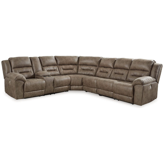 Signature Design by Ashley® Ravenel 4-Piece Power Reclining Sectional at   Contempo Furniture  Contempo Furniture Ravenel 4-Piece Power Reclining Sectional Signature Design by Ashley®.