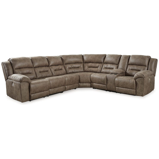 Signature Design by Ashley® Ravenel 4-Piece Power Reclining Sectional at   Contempo Furniture  Contempo Furniture Ravenel 4-Piece Power Reclining Sectional Signature Design by Ashley®.