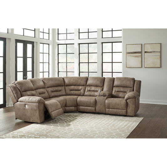 Signature Design by Ashley® Ravenel 3-Piece Power Reclining Sectional at   Contempo Furniture  Contempo Furniture Ravenel 3-Piece Power Reclining Sectional Signature Design by Ashley®.