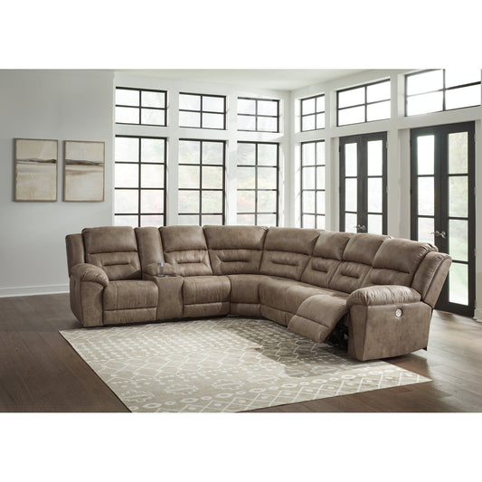 Signature Design by Ashley® Ravenel 4-Piece Power Reclining Sectional at   Contempo Furniture  Contempo Furniture Ravenel 4-Piece Power Reclining Sectional Signature Design by Ashley®.