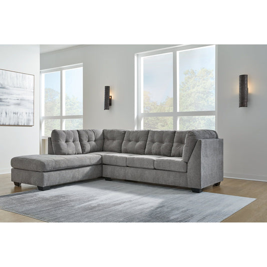 Signature Design by Ashley® Marleton 2-Piece Sectional with Chaise at   Contempo Furniture  Contempo Furniture Marleton 2-Piece Sectional with Chaise Signature Design by Ashley®.