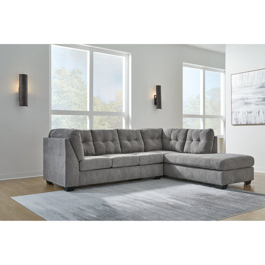 Signature Design by Ashley® Marleton 2-Piece Sectional with Chaise at   Contempo Furniture  Contempo Furniture Marleton 2-Piece Sectional with Chaise Signature Design by Ashley®.