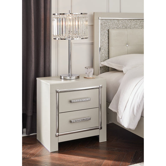 Signature Design by Ashley® Zyniden Two Drawer Night Stand at   Contempo Furniture  Contempo Furniture Zyniden Two Drawer Night Stand Signature Design by Ashley®.