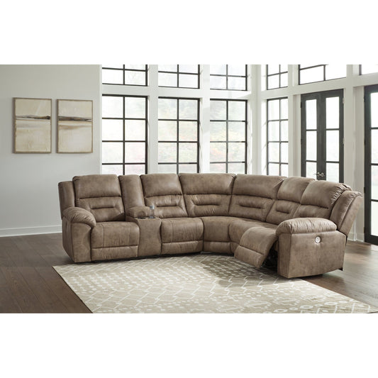 Signature Design by Ashley® Ravenel 3-Piece Power Reclining Sectional at   Contempo Furniture  Contempo Furniture Ravenel 3-Piece Power Reclining Sectional Signature Design by Ashley®.