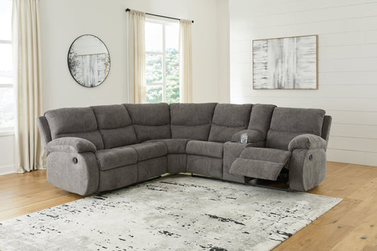 Signature Design by Ashley® Museum 2-Piece Reclining Sectional at   Contempo Furniture  Contempo Furniture Museum 2-Piece Reclining Sectional Signature Design by Ashley®.