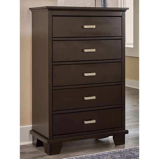 Signature Design by Ashley® Covetown Five Drawer Chest at   Contempo Furniture  Contempo Furniture Covetown Five Drawer Chest Signature Design by Ashley®.