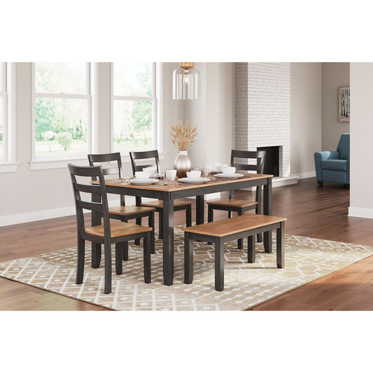 Signature Design by Ashley® Gesthaven Dining Room Table Set (6/CN) at   Contempo Furniture  Contempo Furniture Gesthaven Dining Room Table Set (6/CN) Signature Design by Ashley®.