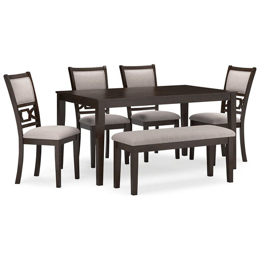 Signature Design by Ashley® Langwest Dining Room Table Set (6/CN) at   Contempo Furniture  Contempo Furniture Langwest Dining Room Table Set (6/CN) Signature Design by Ashley®.