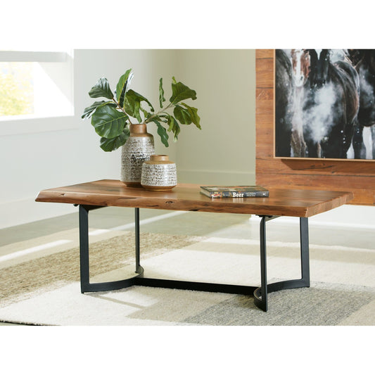 Signature Design by Ashley® Fortmaine Rectangular Cocktail Table.