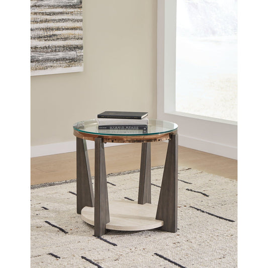 Signature Design by Ashley® Frazwa Round End Table.