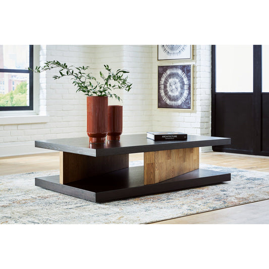 Signature Design by Ashley® Kocomore Rectangular Cocktail Table.