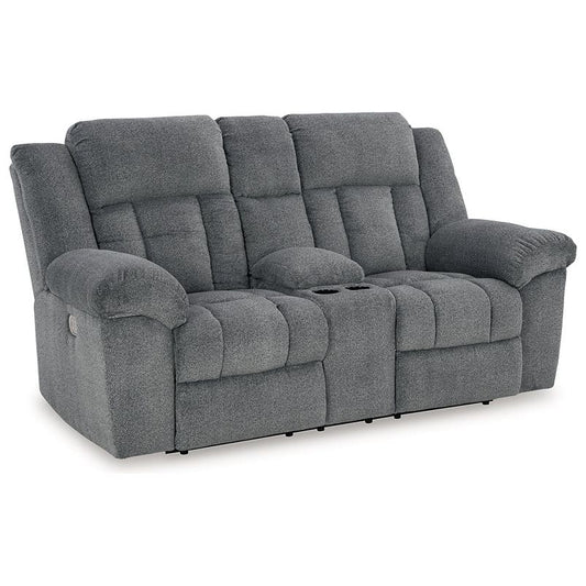 Signature Design by Ashley® Tip-Off PWR REC Loveseat/CON/ADJ HDRST at   Contempo Furniture  Contempo Furniture Tip-Off PWR REC Loveseat/CON/ADJ HDRST Signature Design by Ashley®.