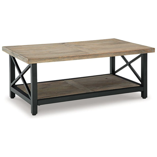 Signature Design by Ashley® Bristenfort Rectangular Cocktail Table.