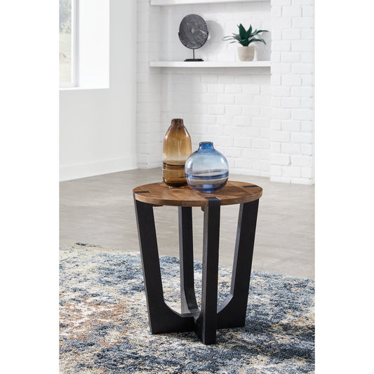 Signature Design by Ashley® Hanneforth Round End Table.