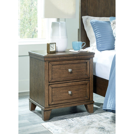 Benchcraft® Shawbeck Two Drawer Night Stand at   Contempo Furniture  Contempo Furniture Shawbeck Two Drawer Night Stand Benchcraft®.