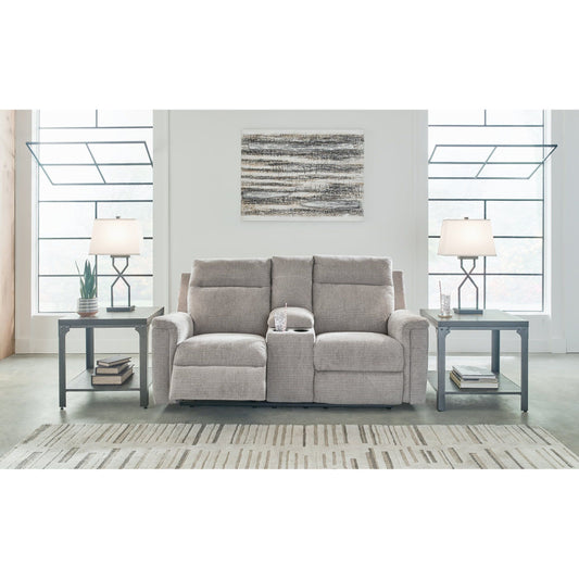 Signature Design by Ashley® Barnsana DBL REC PWR Loveseat w/Console at   Contempo Furniture  Contempo Furniture Barnsana DBL REC PWR Loveseat w/Console Signature Design by Ashley®.