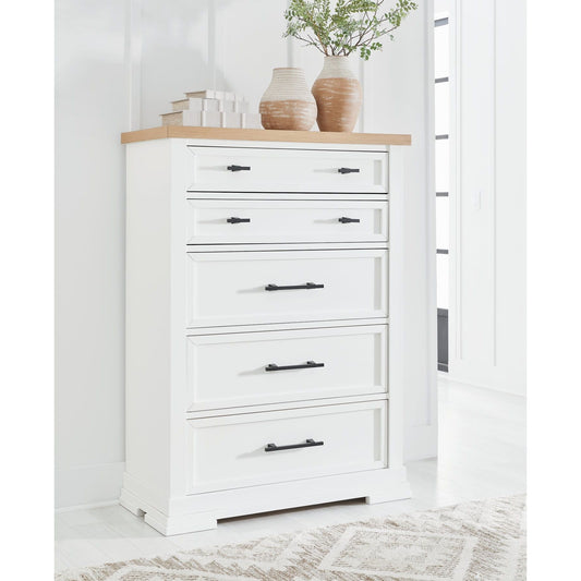 Benchcraft® Ashbryn Five Drawer Chest at   Contempo Furniture  Contempo Furniture Ashbryn Five Drawer Chest Benchcraft®.