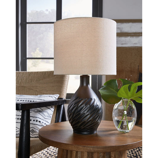 Signature Design by Ashley® Garinton Ceramic Table Lamp (1/CN) at   Contempo Furniture  Contempo Furniture Garinton Ceramic Table Lamp (1/CN) Signature Design by Ashley®.