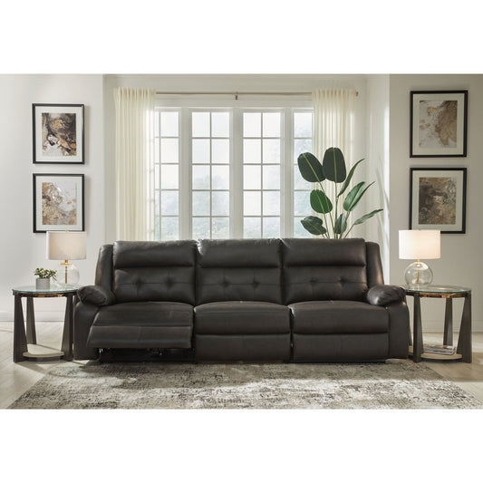 Signature Design by Ashley® Mackie Pike 3-Piece Power Reclining Sectional Sofa at   Contempo Furniture  Contempo Furniture Mackie Pike 3-Piece Power Reclining Sectional Sofa Signature Design by Ashley®.