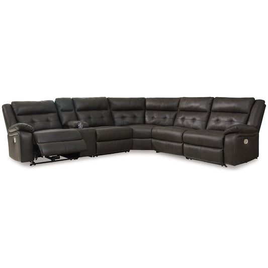 Signature Design by Ashley® Mackie Pike 6-Piece Power Reclining Sectional at   Contempo Furniture  Contempo Furniture Mackie Pike 6-Piece Power Reclining Sectional Signature Design by Ashley®.