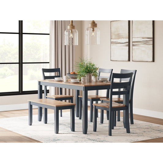 Signature Design by Ashley® Gesthaven Dining Room Table Set (6/CN) at   Contempo Furniture  Contempo Furniture Gesthaven Dining Room Table Set (6/CN) Signature Design by Ashley®.