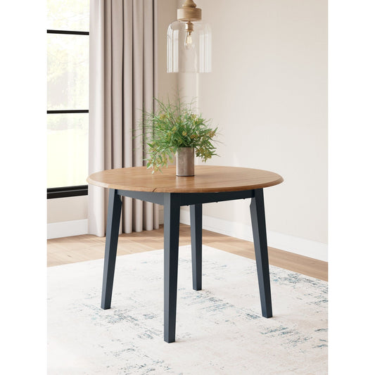 Signature Design by Ashley® Gesthaven Round DRM Drop Leaf Table at   Contempo Furniture  Contempo Furniture Gesthaven Round DRM Drop Leaf Table Signature Design by Ashley®.