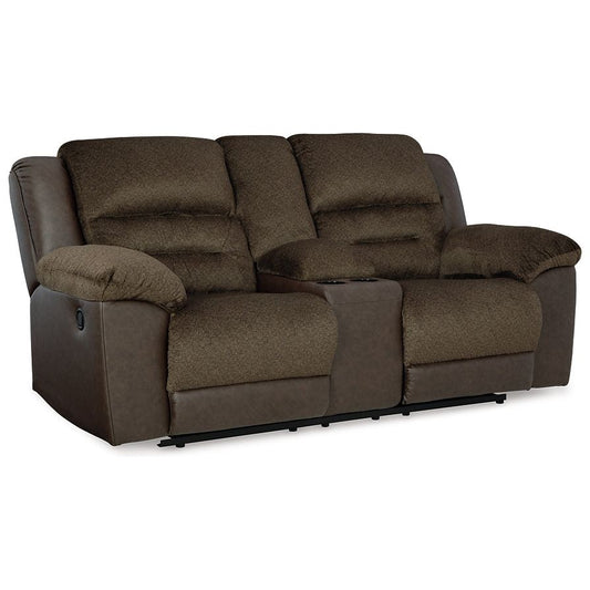 Benchcraft® Dorman DBL Rec Loveseat w/Console at   Contempo Furniture  Contempo Furniture Dorman DBL Rec Loveseat w/Console Benchcraft®.