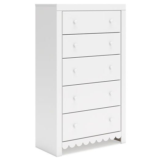 Signature Design by Ashley® Mollviney Five Drawer Chest at   Contempo Furniture  Contempo Furniture Mollviney Five Drawer Chest Signature Design by Ashley®.