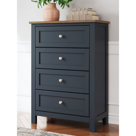 Signature Design by Ashley® Landocken Four Drawer Chest at   Contempo Furniture  Contempo Furniture Landocken Four Drawer Chest Signature Design by Ashley®.