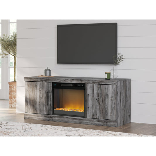 Signature Design by Ashley® Baystorm 64" TV Stand with Electric Fireplace at   Contempo Furniture  Contempo Furniture Baystorm 64" TV Stand with Electric Fireplace Signature Design by Ashley®.