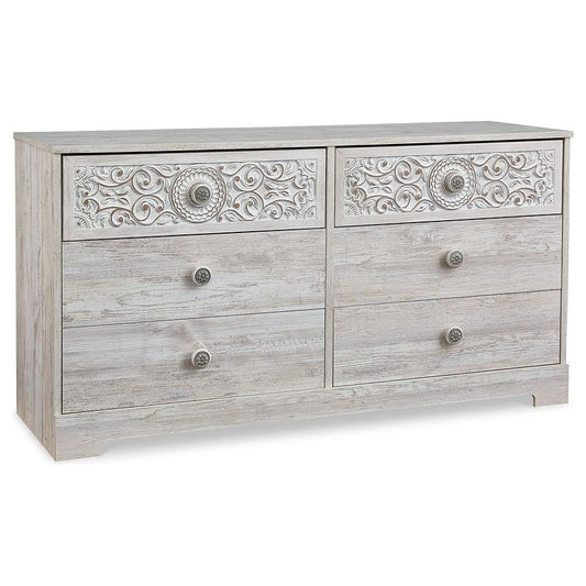 Signature Design by Ashley® Paxberry Six Drawer Dresser.