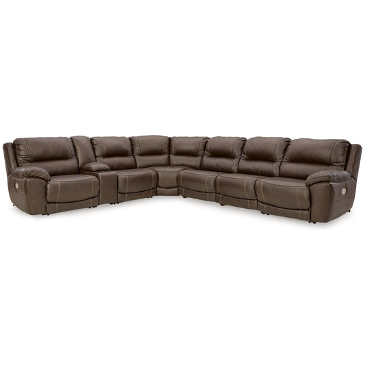 Signature Design by Ashley® Dunleith 7-Piece Power Reclining Sectional at   Contempo Furniture  Contempo Furniture Dunleith 7-Piece Power Reclining Sectional Signature Design by Ashley®.