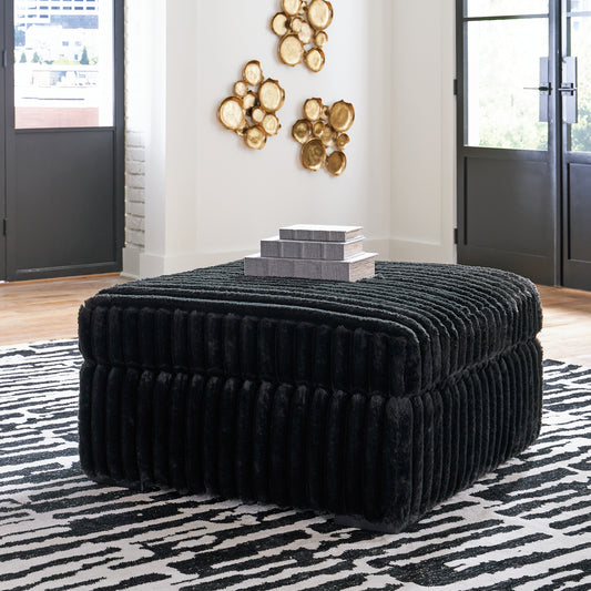 Signature Design by Ashley® Midnight-Madness Oversized Accent Ottoman at   Contempo Furniture  Contempo Furniture Midnight-Madness Oversized Accent Ottoman Signature Design by Ashley®.