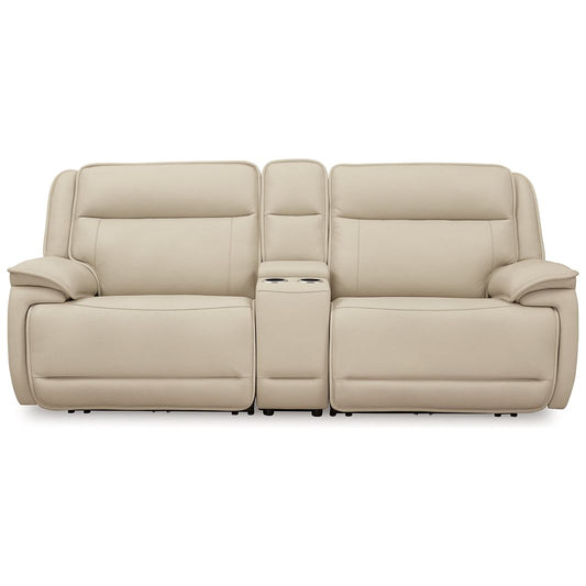 Signature Design by Ashley® Double Deal 2-Piece Power Reclining Loveseat Sectional with Console at   Contempo Furniture  Contempo Furniture Double Deal 2-Piece Power Reclining Loveseat Sectional with Console Signature Design by Ashley®.