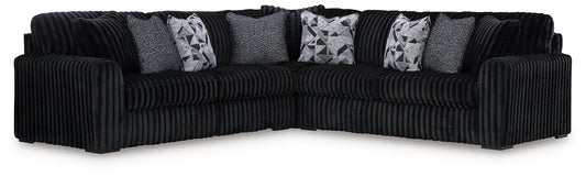 Signature Design by Ashley® Midnight-Madness 3-Piece Sectional at   Contempo Furniture  Contempo Furniture Midnight-Madness 3-Piece Sectional Signature Design by Ashley®.