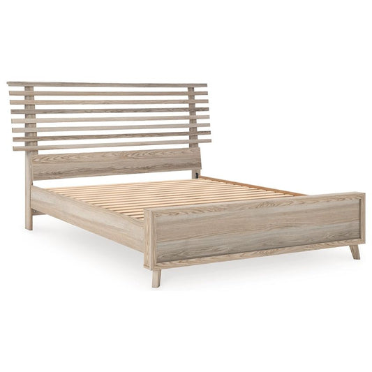 Signature Design by Ashley® Hasbrick Queen Slat Panel Bed at   Contempo Furniture  Contempo Furniture Hasbrick Queen Slat Panel Bed Signature Design by Ashley®.