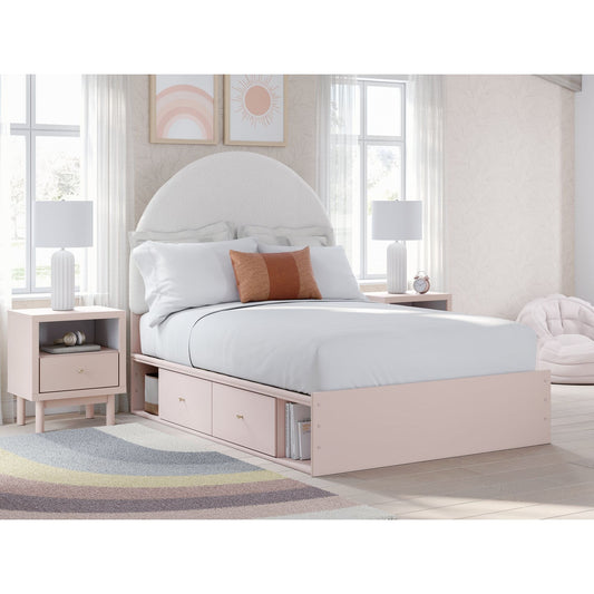 Signature Design by Ashley® Wistenpine Full Upholstered Panel Bed with Storage at   Contempo Furniture  Contempo Furniture Wistenpine Full Upholstered Panel Bed with Storage Signature Design by Ashley®.