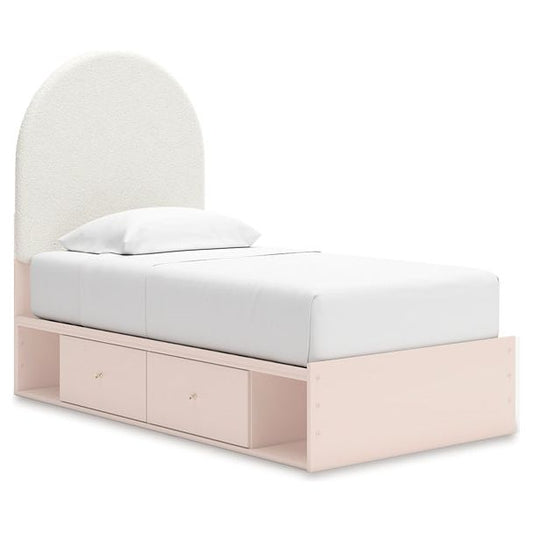 Signature Design by Ashley® Wistenpine Twin Upholstered Panel Bed with Storage at   Contempo Furniture  Contempo Furniture Wistenpine Twin Upholstered Panel Bed with Storage Signature Design by Ashley®.