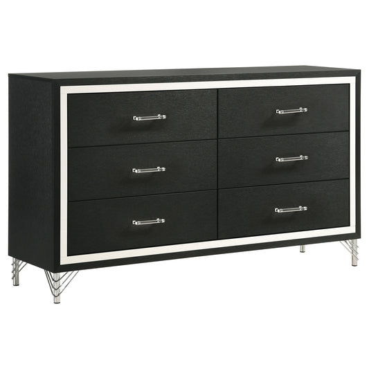 Coaster '224993 Lucia 6-drawer Dresser Cabinet Black