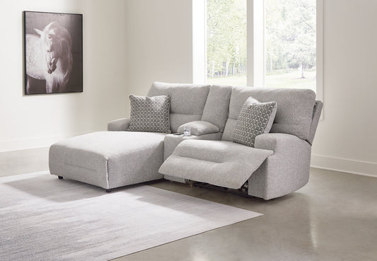 Signature Design by Ashley® Acklen Place 3-Piece Power Reclining Sectional Sofa with Chaise at   Contempo Furniture  Contempo Furniture Acklen Place 3-Piece Power Reclining Sectional Sofa with Chaise Signature Design by Ashley®.