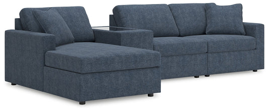 Signature Design by Ashley® Modmax 4-Piece Sectional with Chaise and Storage Console at   Contempo Furniture  Contempo Furniture Modmax 4-Piece Sectional with Chaise and Storage Console Signature Design by Ashley®.