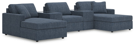 Signature Design by Ashley® Modmax 5-Piece Pit Sectional with Storage Consoles at   Contempo Furniture  Contempo Furniture Modmax 5-Piece Pit Sectional with Storage Consoles Signature Design by Ashley®.