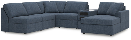 Signature Design by Ashley® Modmax 6-Piece Sectional with Chaise and Audio Console at   Contempo Furniture  Contempo Furniture Modmax 6-Piece Sectional with Chaise and Audio Console Signature Design by Ashley®.