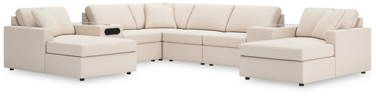 Signature Design by Ashley® Modmax 8-Piece Double Chaise Sectional with Audio and Storage Consoles at   Contempo Furniture  Contempo Furniture Modmax 8-Piece Double Chaise Sectional with Audio and Storage Consoles Signature Design by Ashley®.