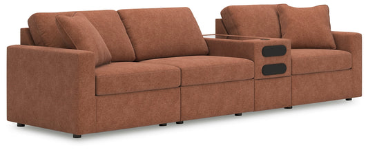 Signature Design by Ashley® Modmax 4-Piece Sectional with Audio Console at   Contempo Furniture  Contempo Furniture Modmax 4-Piece Sectional with Audio Console Signature Design by Ashley®.