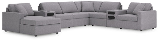 Signature Design by Ashley® Modmax 8-PC Sectional with Chaise and Audio Consoles at   Contempo Furniture  Contempo Furniture Modmax 8-PC Sectional with Chaise and Audio Consoles Signature Design by Ashley®.