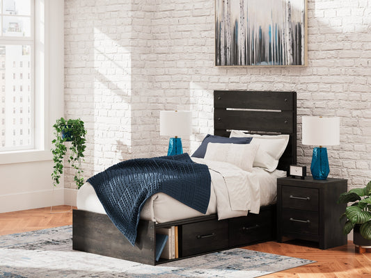 Signature Design by Ashley® Hollivern  Panel Bed With Storage at   Contempo Furniture  Contempo Furniture Hollivern  Panel Bed With Storage Signature Design by Ashley®.