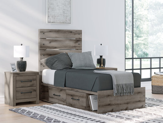 Signature Design by Ashley® Graystorm  Panel Bed With Storage at   Contempo Furniture  Contempo Furniture Graystorm  Panel Bed With Storage Signature Design by Ashley®.