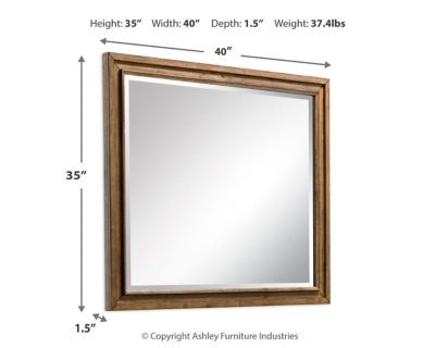 Sturlayne Bedroom Mirror - Dark Brown Mirror modern furniture Contempo Furniture